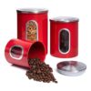 MiXPRESSO Juego de 3 botes rojos para la cocina tarros de