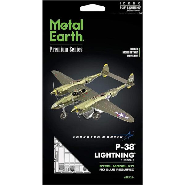Metal Earth Premium Series P38 Lightning 3D Kit de modelos
