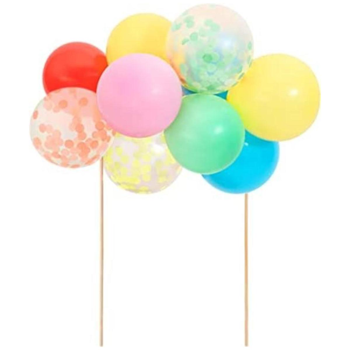 Meri Meri Kit de decoración de pastel de globos arcoíris