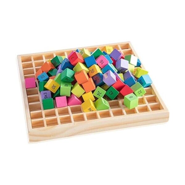 MerryHeart Tablero de multiplicación de madera arco iris_6