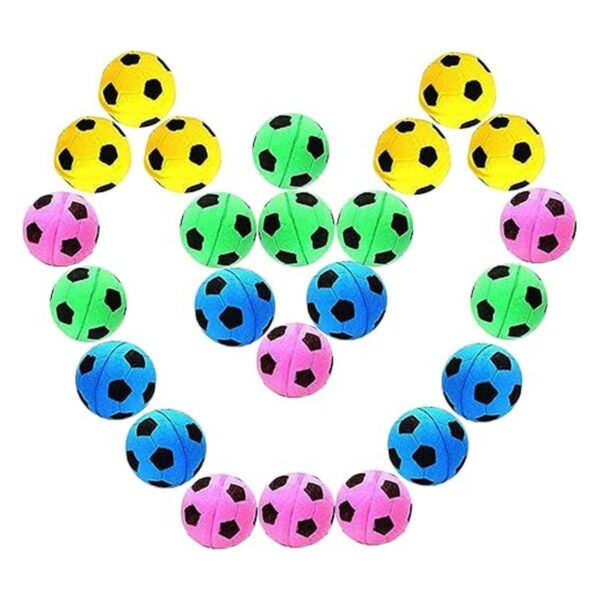 Meric Bolas de esponja para gatos pelotas de fútbol de_1