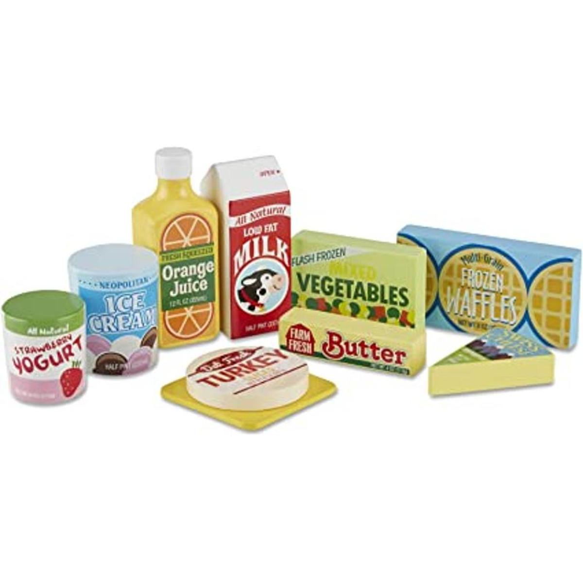 Melissa Doug conjunto de alimentos de nevera Anaranjado