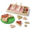 Melissa Doug Pizza Party Play Food Set de madera con_1