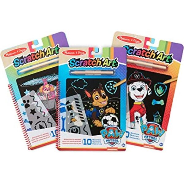 Melissa Doug PAW Patrol Scratch Art Paquete de 3_1