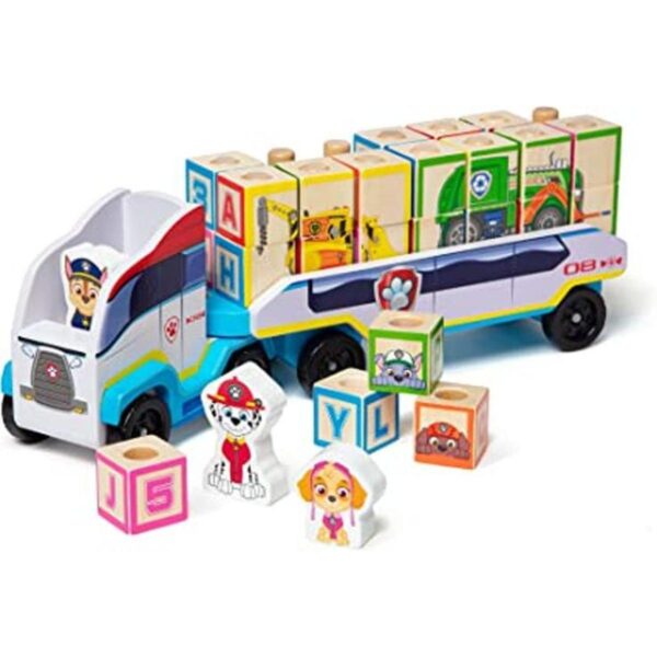 Melissa Doug PAW Patrol Camión de bloque ABC de madera_1