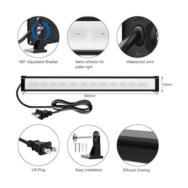 Meikee Juego de 4 luces LED RGB de 25 W luz LED que_3