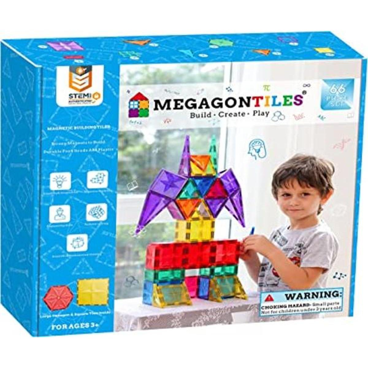 MegagonTiles 66 azulejos magnéticos de alta calidad