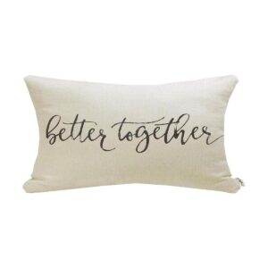 Meekio Fundas de almohada de granja con cita Better_1