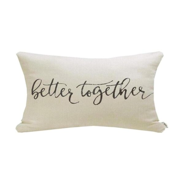 Meekio Fundas de almohada de granja con cita Better_1
