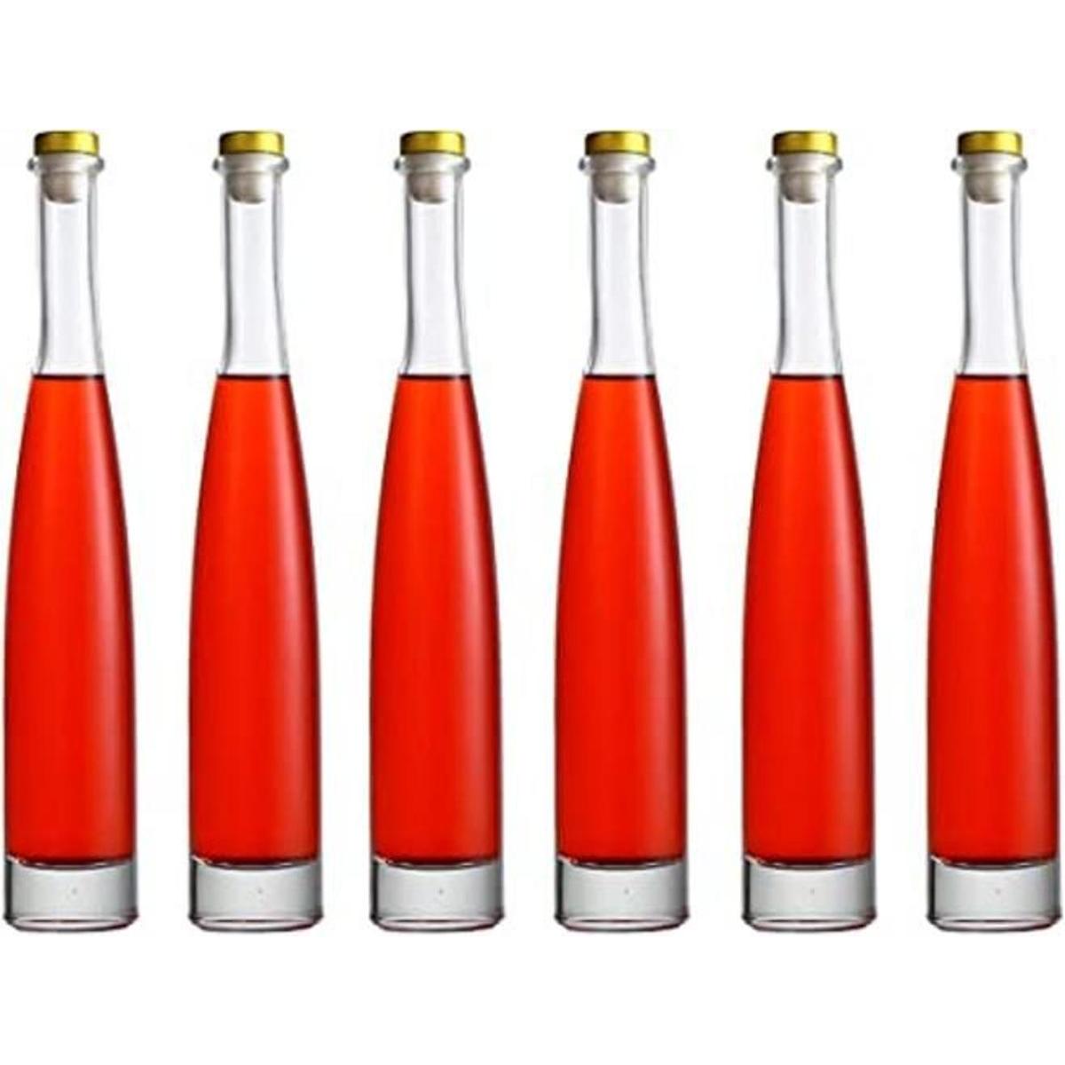 Maypink Botella de vidrio transparente paquete de 6