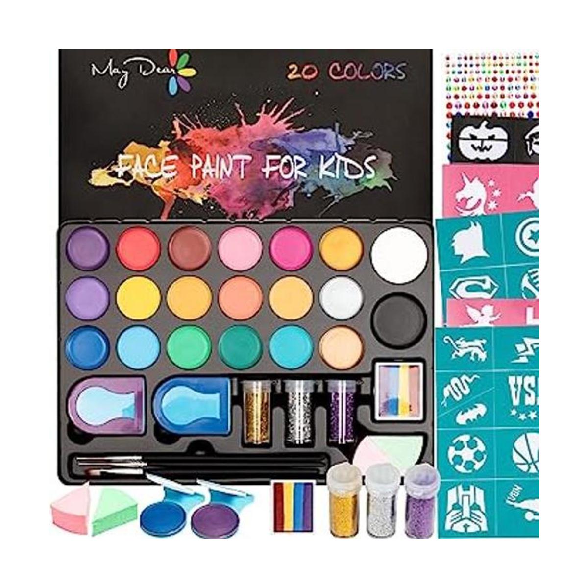 Maydear Kit de pintura facial para niños paleta de