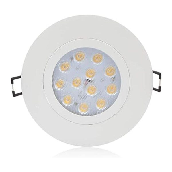 Maxxima Luz descendente de cardán LED redonda delgada de 4_3