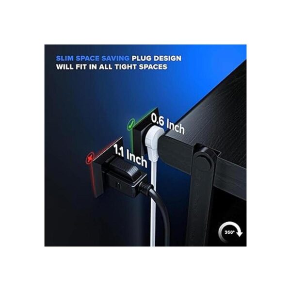 Maximm Cable de extensión de 4 ft de enchufe plano_4