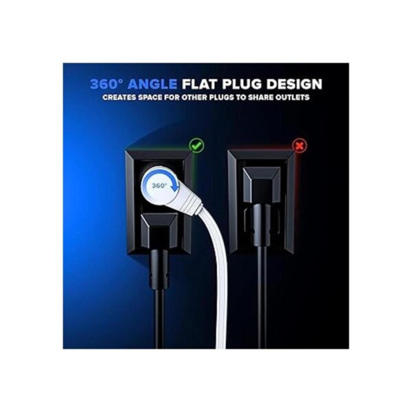 Maximm Cable de extensión de 4 ft de enchufe plano_3