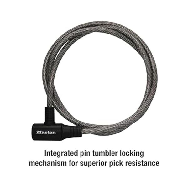 Master Lock 8154DPF Cerradura de cable con llave 1 paquete_3