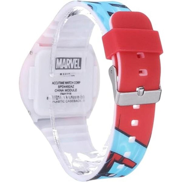 Marvel Boy s plástico de cuarzo reloj Casual color rojo_3