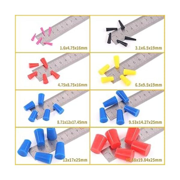 Mardatt 80 piezas de goma de silicona Tapered tapón y tapa_2