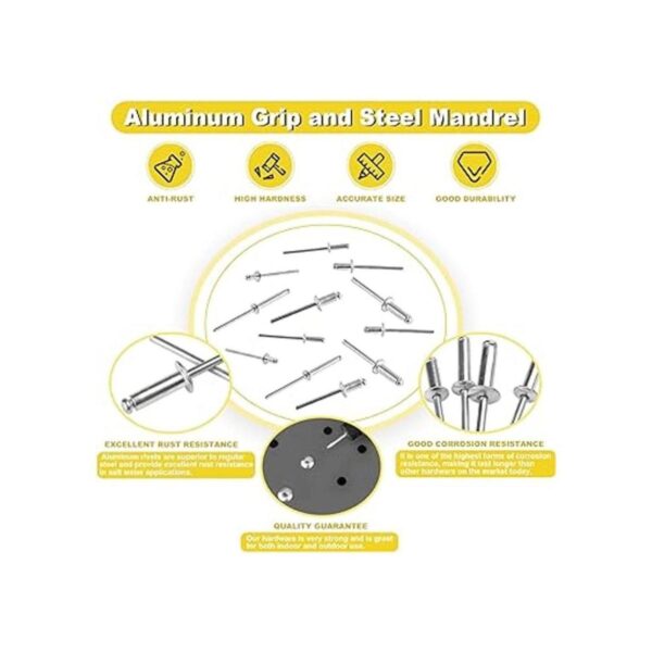 Mardatt 210 remaches ciegos de aluminio de extremo abierto