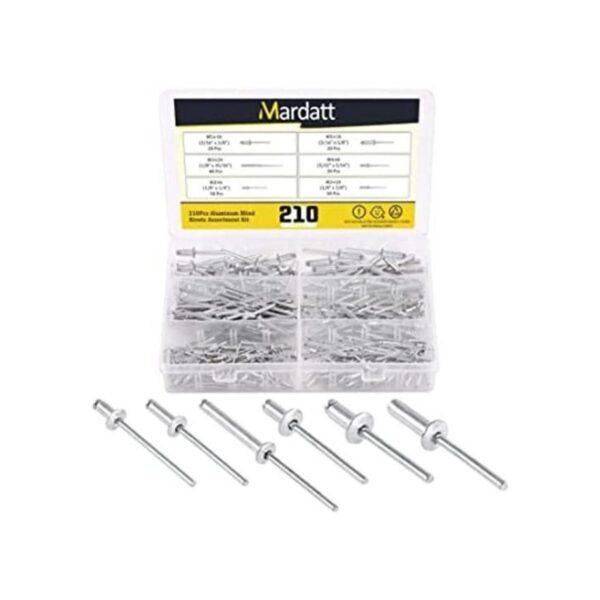 Mardatt 210 remaches ciegos de aluminio de extremo abierto