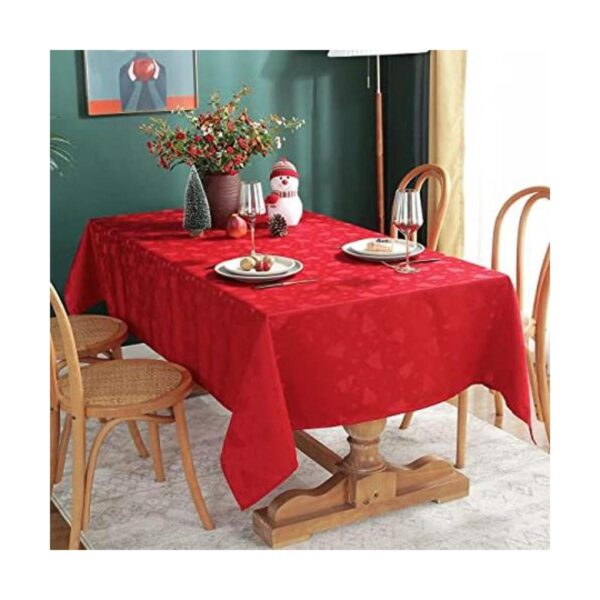 Mantel de Navidad rectangular mantel jacquard a prueba de