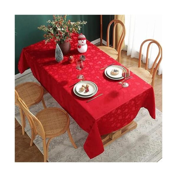 Mantel de Navidad rectangular mantel jacquard a prueba de
