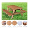 Mantel ajustable de vinilo de 3 piezas para mesa y banco