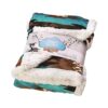 Manta de felpa suave Sherpa para bebé reversible con