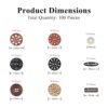 Mandala Crafts Botones grandes de madera para_3