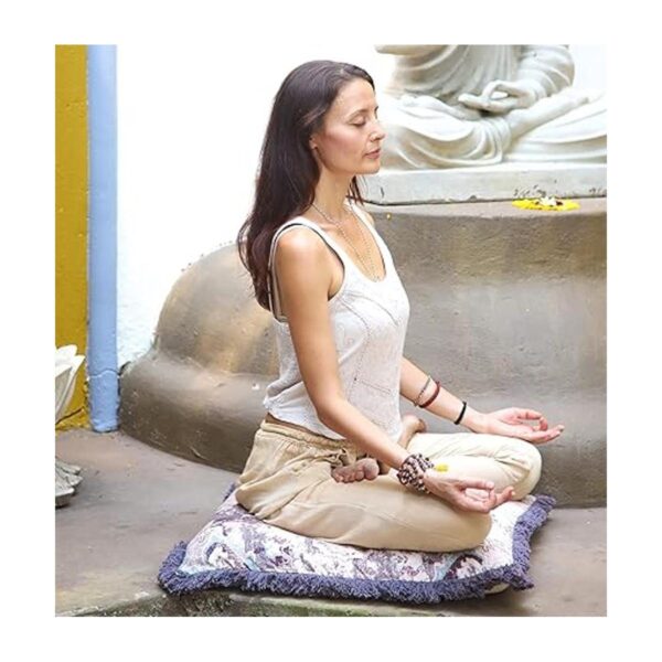 Mandala Life ART Funda de cojín cuadrada de meditación con