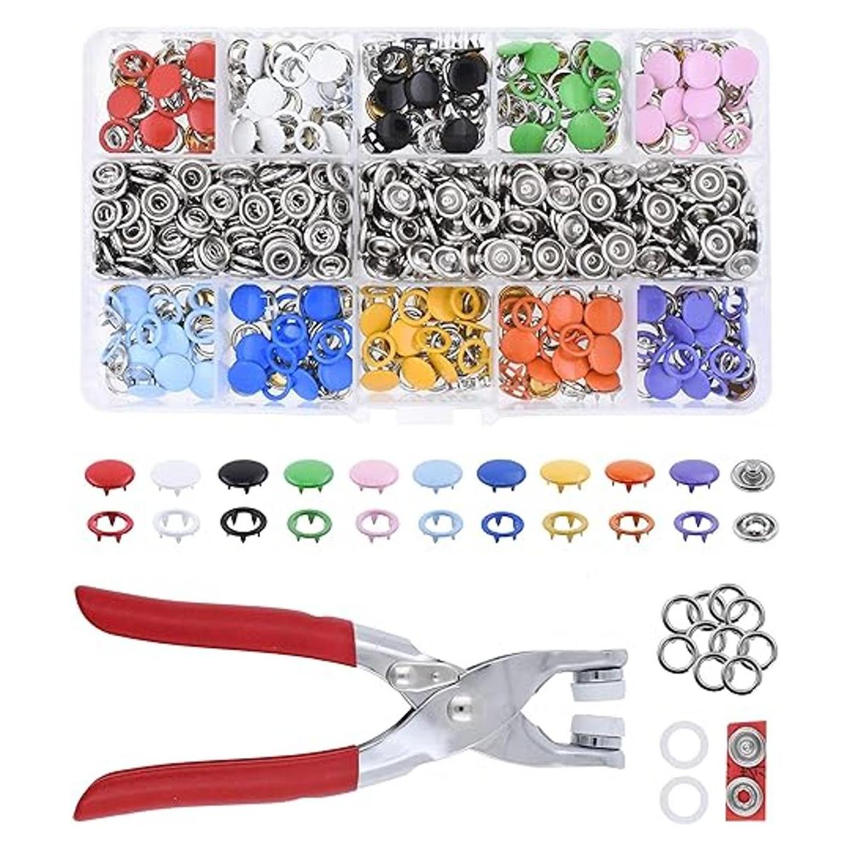 Mandala Crafts Kit de botón de presión de metal botones a