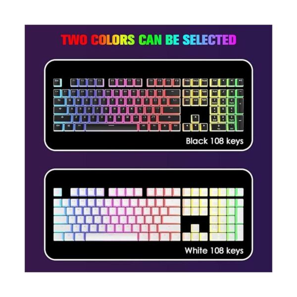 Manbasnake Pudding Keycaps Juego de teclas PBT con capa
