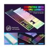 Manbasnake Pudding Keycaps Juego de teclas PBT con capa