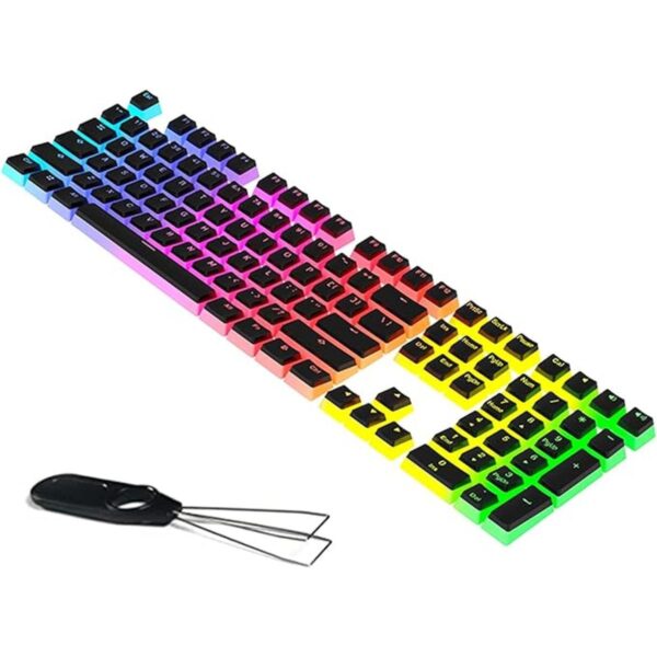 Manbasnake Pudding Keycaps Juego de teclas PBT con capa