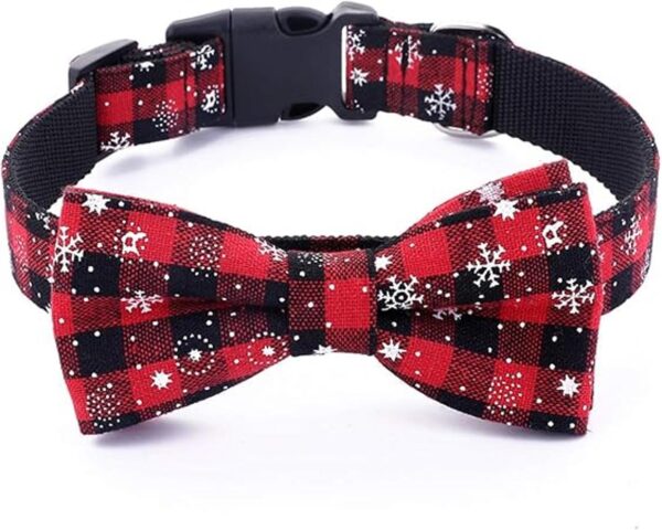 Malier Collar de perro de Navidad y pajarita con patrón