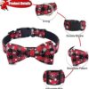 Malier Collar de perro de Navidad y pajarita con patrón