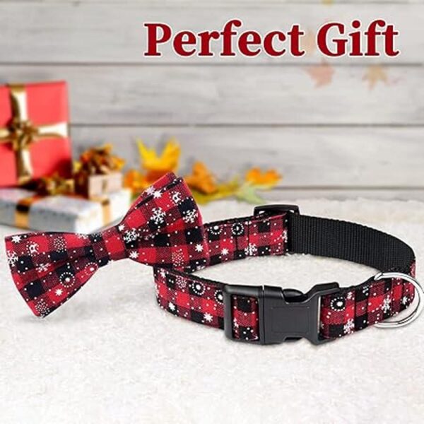 Malier Collar de perro de Navidad y pajarita con patrón