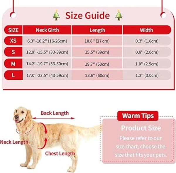 Malier Collar de perro de Navidad y pajarita con patrón