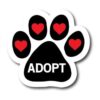 Magnet Me Up Adopt Pawprint Calcomanía magnética de 5_1