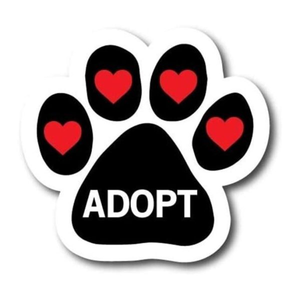 Magnet Me Up Adopt Pawprint Calcomanía magnética de 5_1