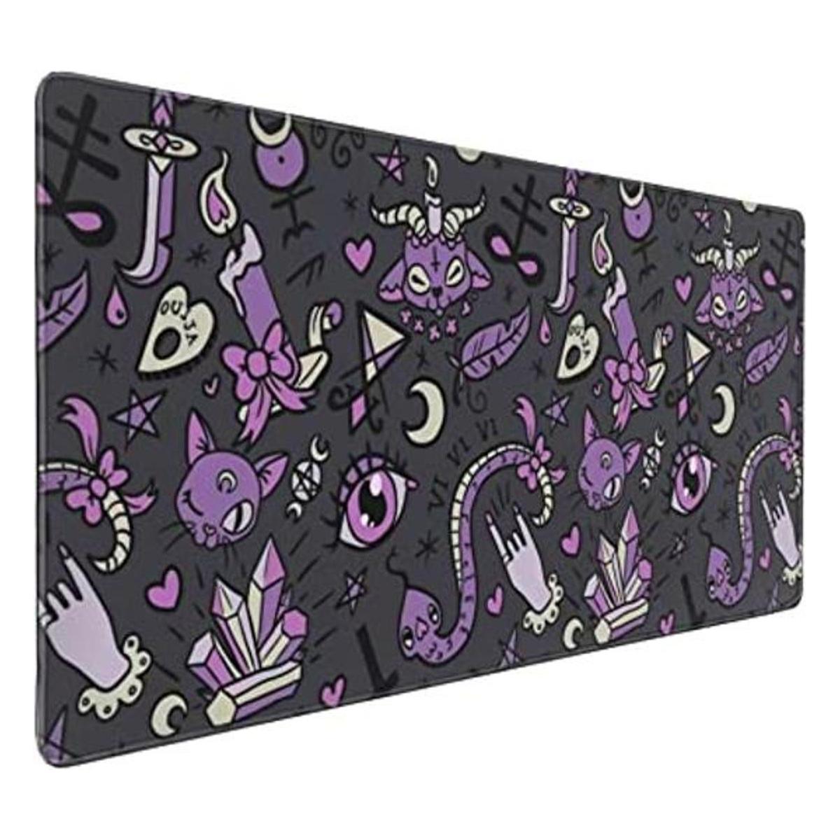 Magic Goth Spooky Gray Purple Alfombrilla de ratón para