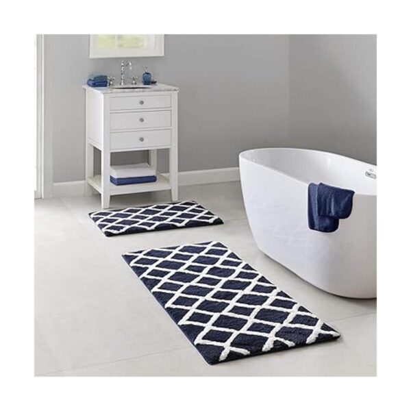 Madison Park Bittman Alfombra de baño reversible de pelo_1