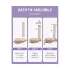 Made4Pets Tocadiscos de madera para gatos con poste
