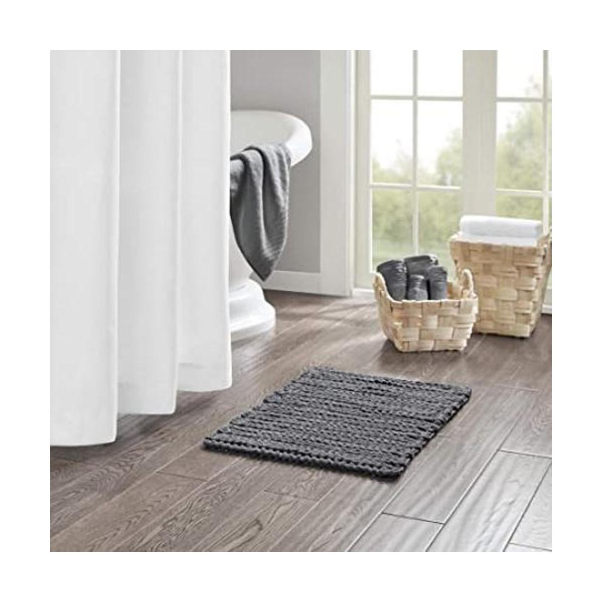 Madison Park Lasso Alfombra de baño 100 algodón con