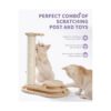 Made4Pets Tocadiscos de madera para gatos con poste