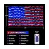 MZD8391 Luces solares de bandera estadounidense Enchufe y