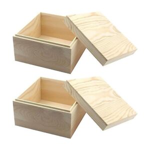 MY MIRONEY 2 cajas de almacenamiento de madera sin_1
