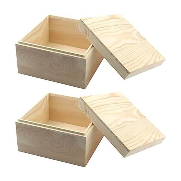 MY MIRONEY 2 cajas de almacenamiento de madera sin_1
