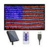 MZD8391 Luces solares de bandera estadounidense Enchufe y
