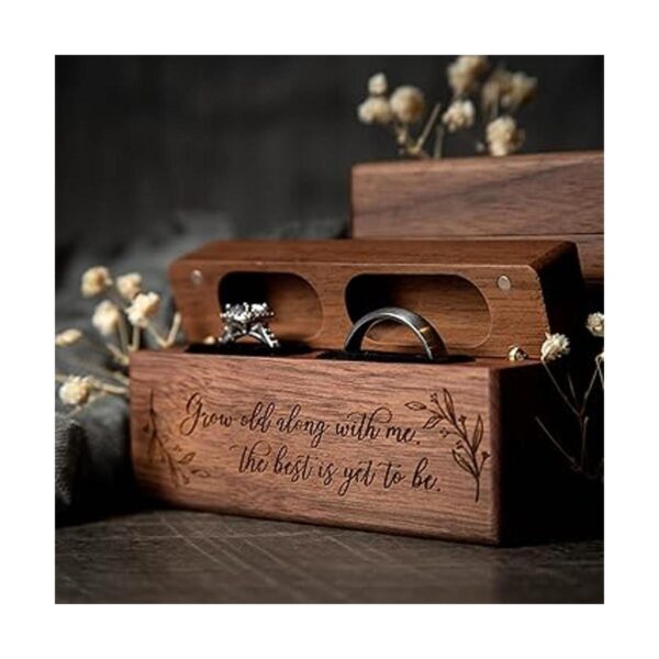 MUUJEE Grow Old Along with Me Caja delgada de madera de_6