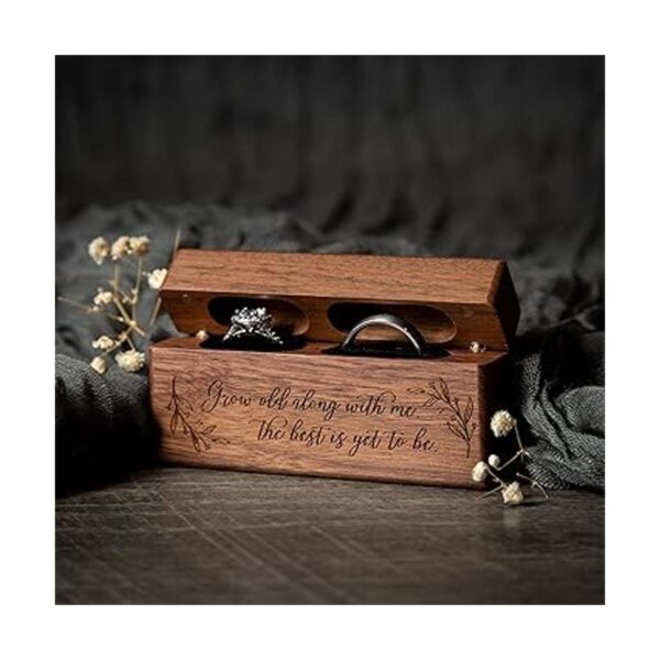 MUUJEE Grow Old Along with Me Caja delgada de madera de_5